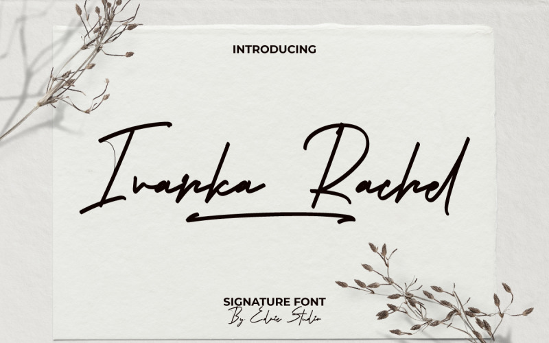 Ivanka Rachel Signature Style Font