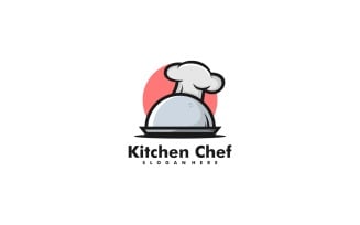 Kitchen Chef Simple Mascot Logo