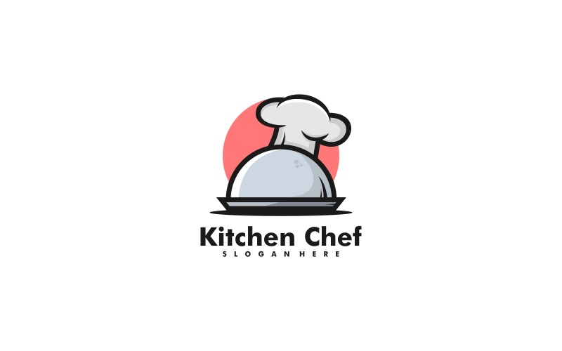 Kitchen Chef Simple Mascot Logo Logo Template