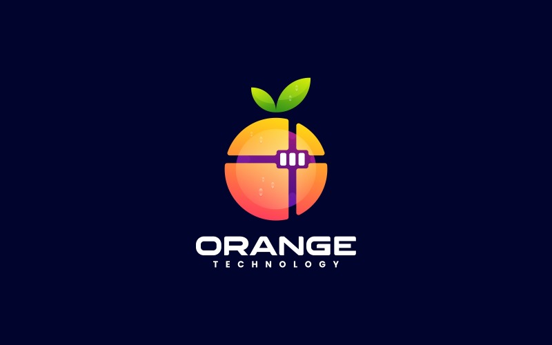 Orange Gradient Color Logo Style Logo Template