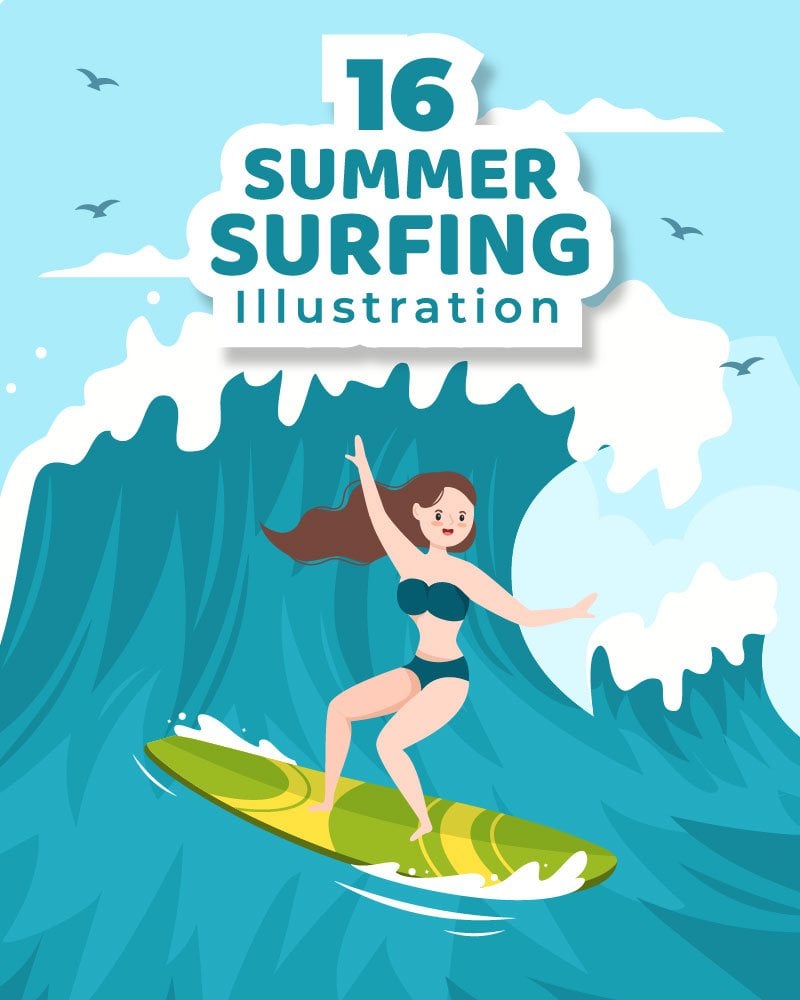 Kit Graphique #249823 Summer Surf Divers Modles Web - Logo template Preview
