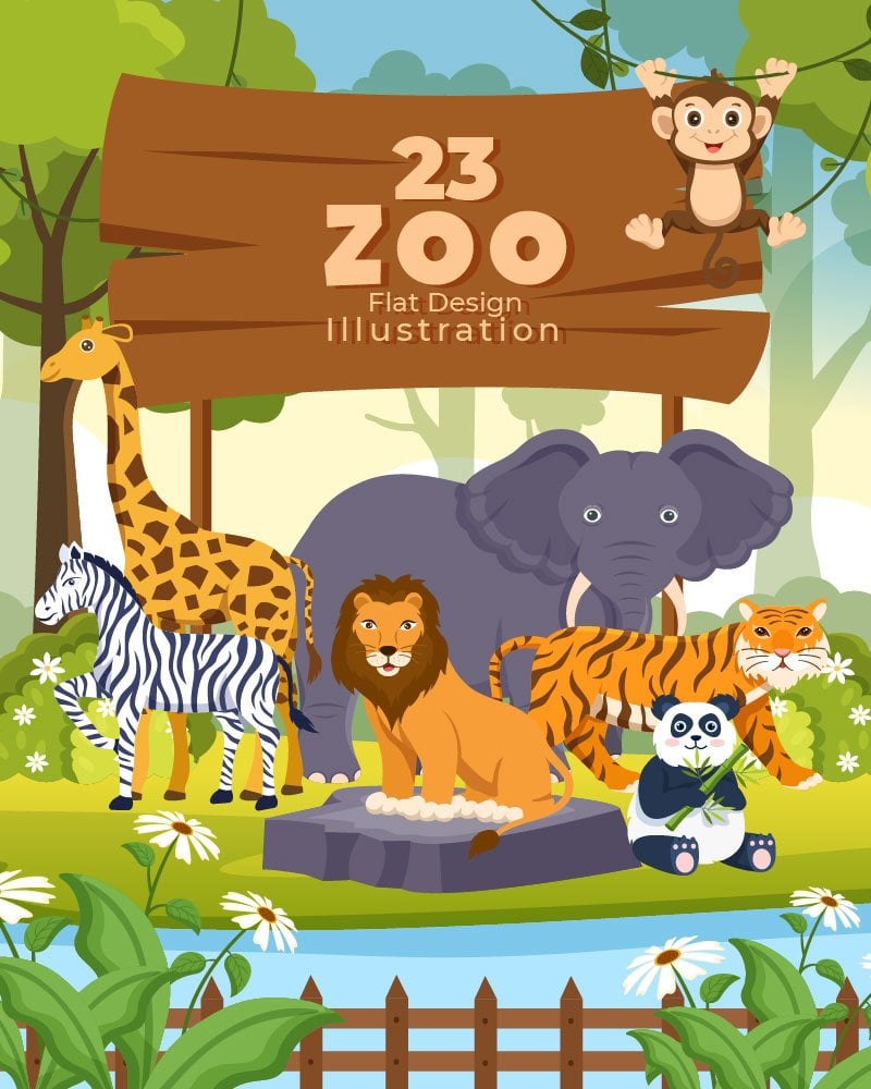 Kit Graphique #249827 Zoo Animal Divers Modles Web - Logo template Preview