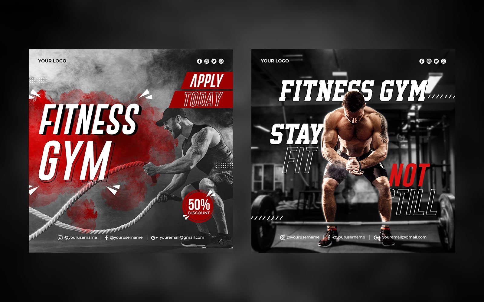 Kit Graphique #249891 Gym Fitness Divers Modles Web - Logo template Preview