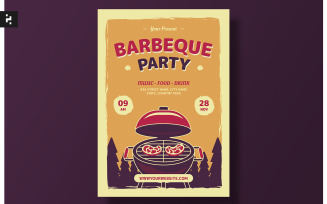 Barbeque Party Flyer Set Template