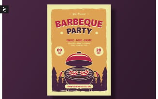 Barbeque Party Flyer Set Template
