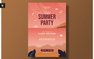 Beach Summer Party Flyer Template