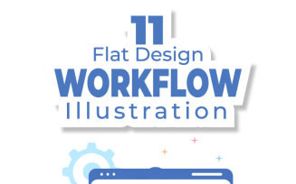 11 Business Workflow Organization Illustration