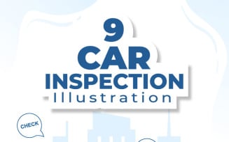9 Car Inspection Transport Illustration