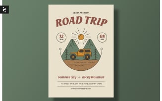 Road Trip Adventure Flyer Set Template