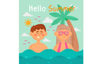Summer Background Illustration 