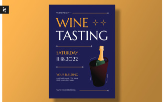 Wine Tasting Flyer Set Template