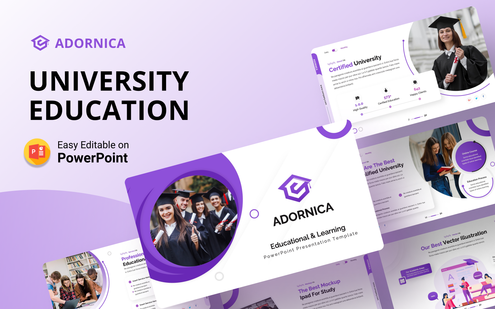 Adornica – University Education PowerPoint Presentation Template