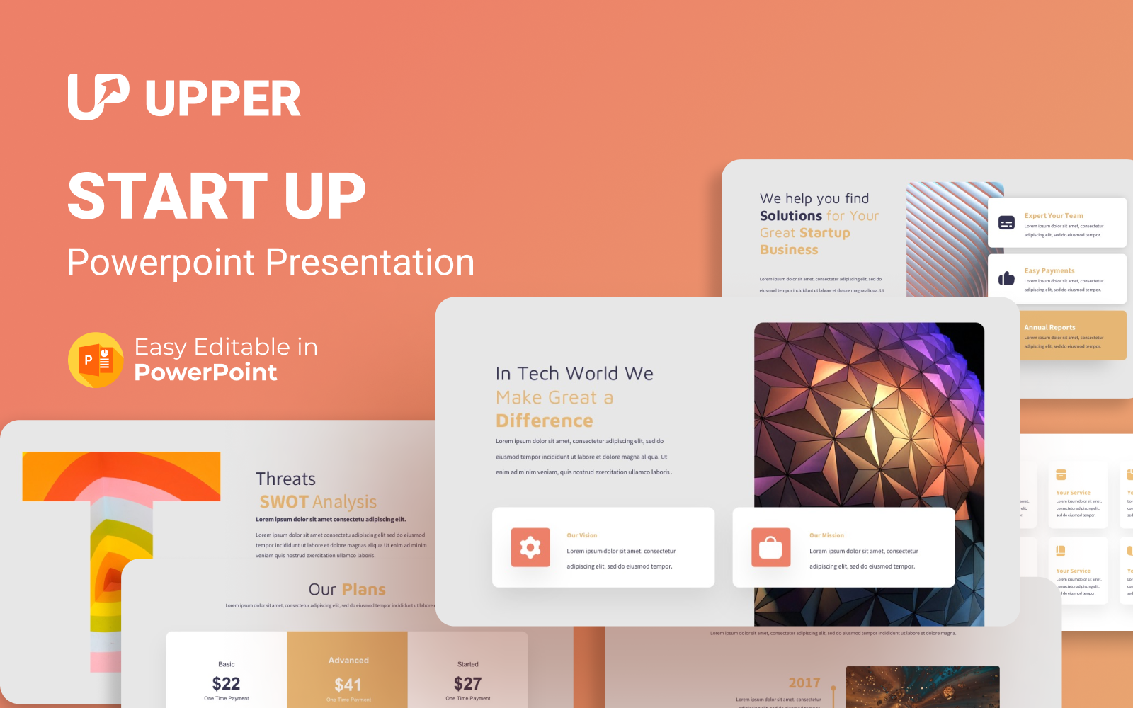 Upper -Startup PowerPoint Presentation Templates