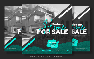 Creative And Modern Real Estate Social Media Post Template