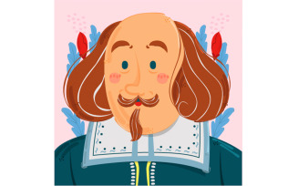Free Portrait Cartoon Shakespeare Illustration