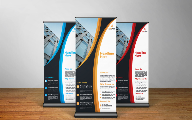 Roll Up Banner Design Template Corporate Identity