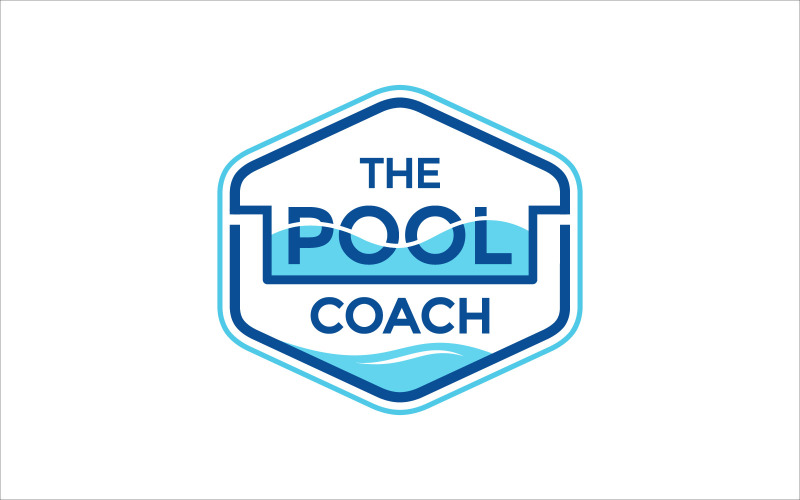 The pool coach vector logo template Logo Template