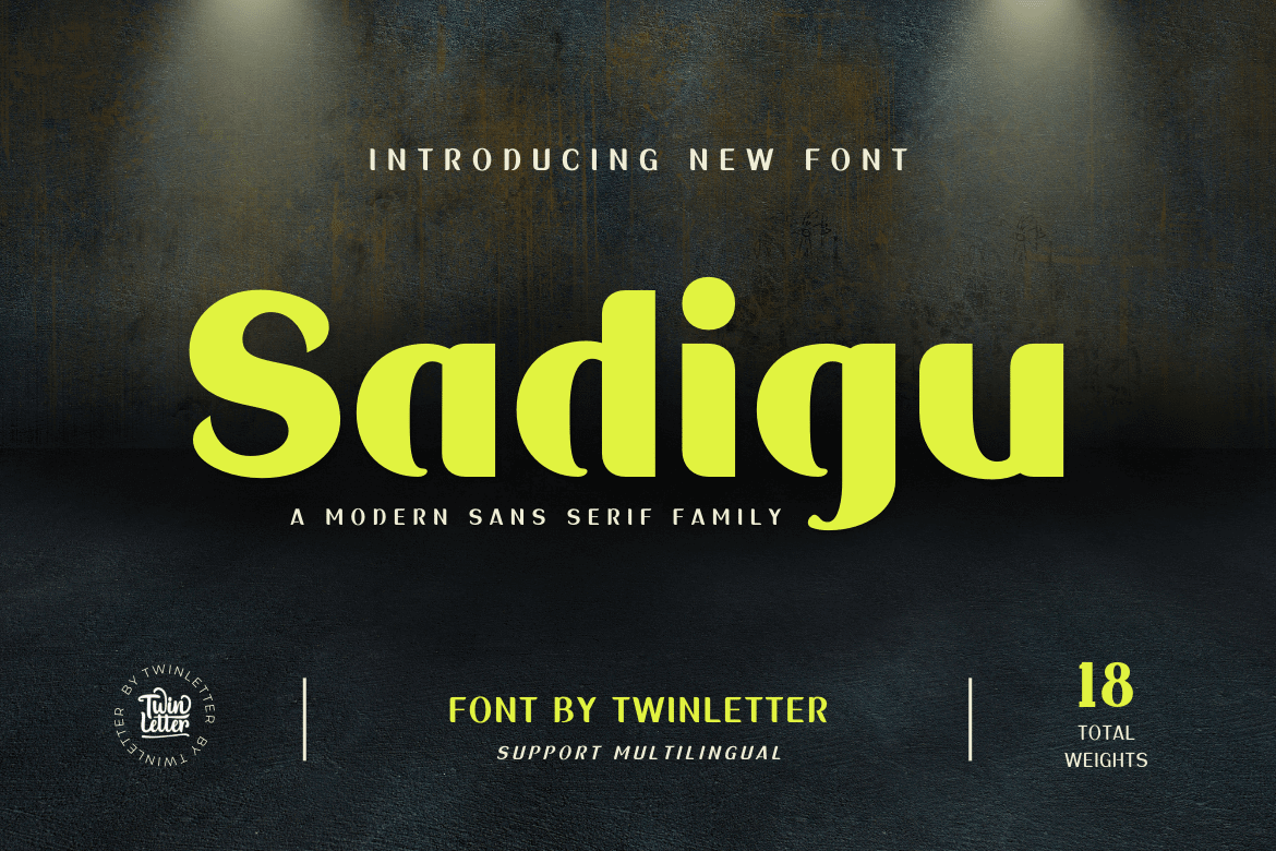 Sadigu san serif is a unique font family