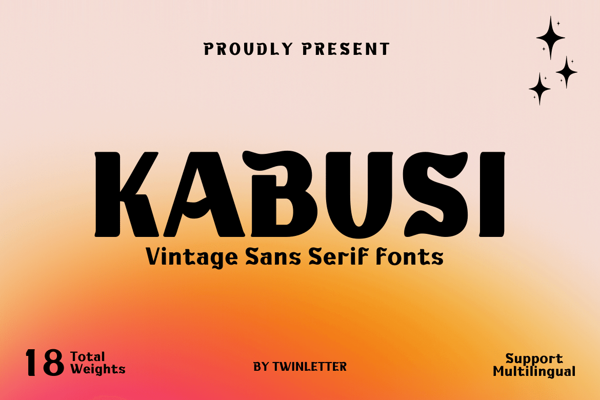 Kabusi San Serif is a premium font family