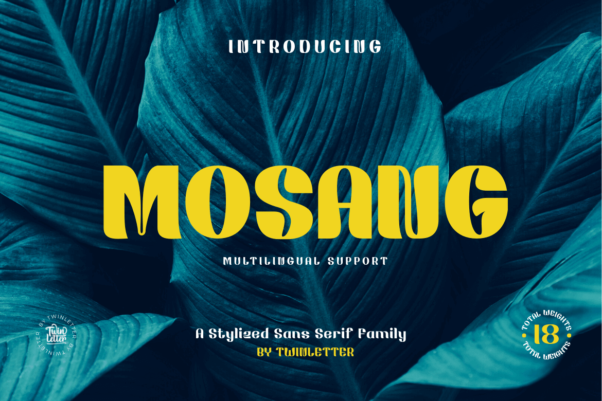 Mosang San Serif is a premium font family