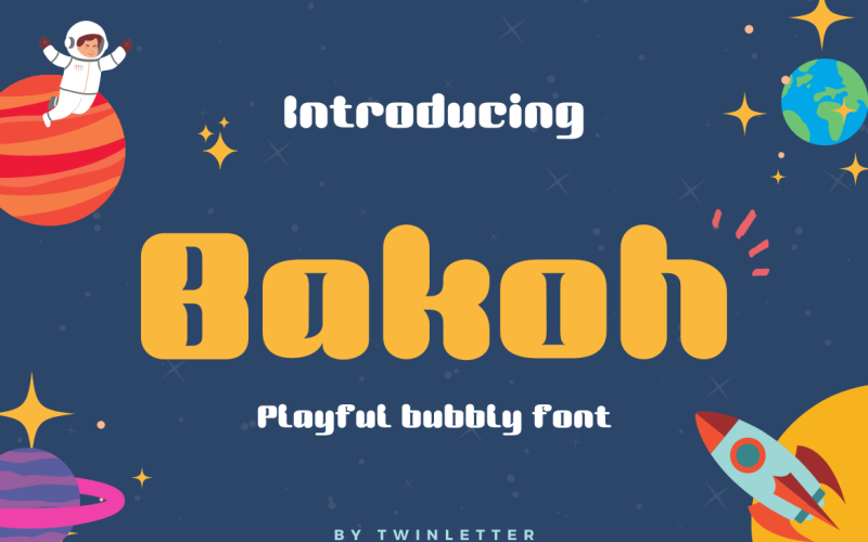 Bakoh bubble display font Font