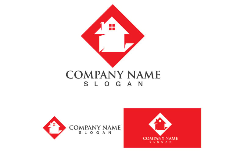 Home And House Building Logo And Symbol Vector V42 Logo Template