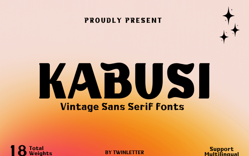 Kabusi San Serif is a premium font family Font