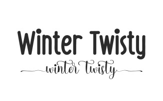 Winter Twisty Combining Font Duo