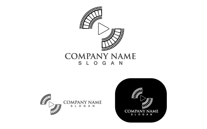 Film Strip Movie Media Logo Element Template V8 Logo Template