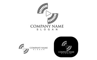 Film Strip Movie Media Logo Element Template V8