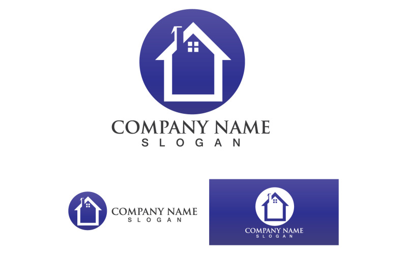 Home And House Building Logo And Symbol Vector V46 Logo Template