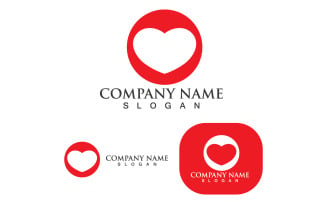 Love Heart Valentine Logo Template Vector V10