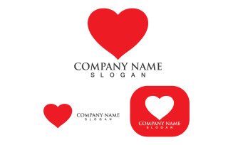 Love Heart Valentine Logo Template Vector V13