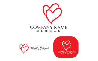 Love Heart Valentine Logo Template Vector V15