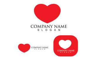 Love Heart Valentine Logo Template Vector V1