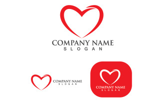 Love Heart Valentine Logo Template Vector V3