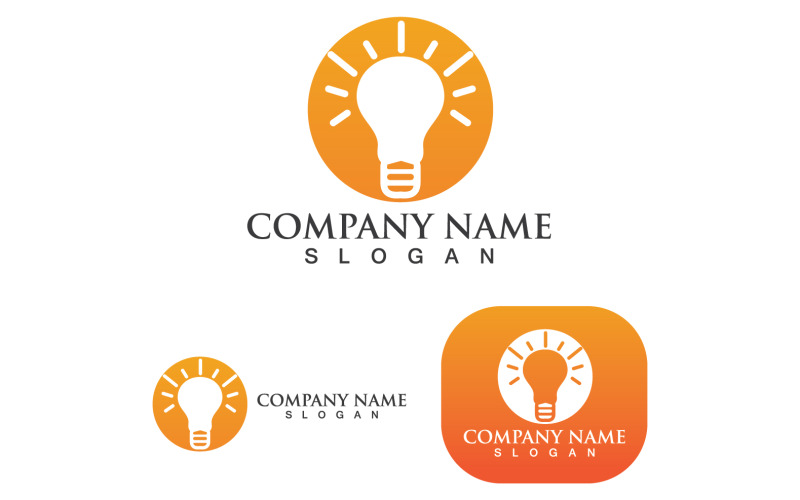 Light Bulb Logo Vector Design Illustration V13 Logo Template