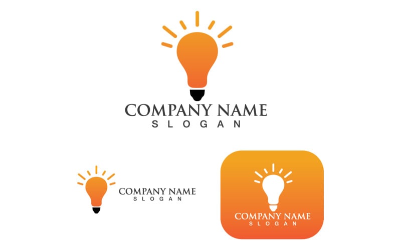 Light Bulb Logo Vector Design Illustration V14 Logo Template