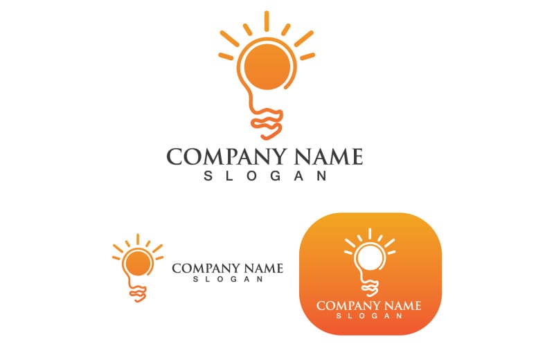 Light Bulb Logo Vector Design Illustration V15 Logo Template