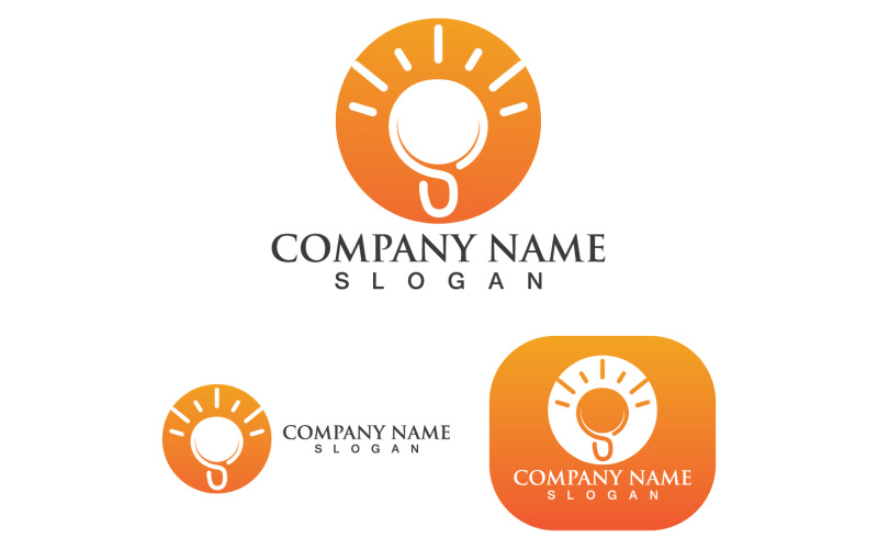 Light Bulb Logo Vector Design Illustration V4 Logo Template