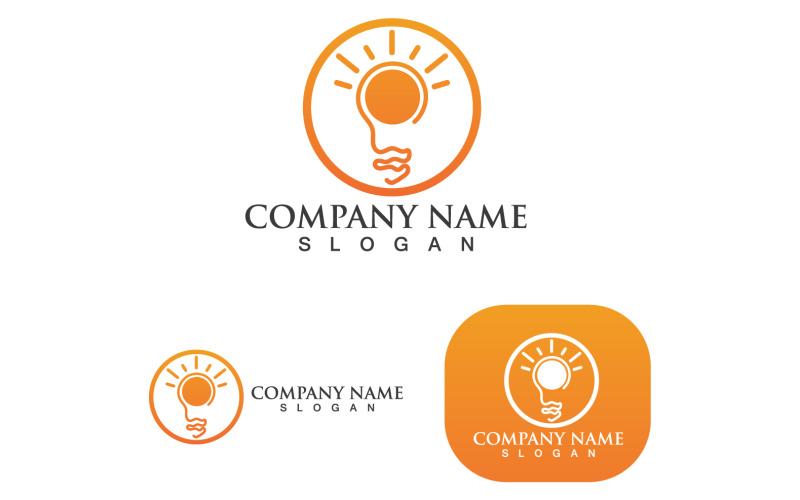 Light Bulb Logo Vector Design Illustration V9 Logo Template