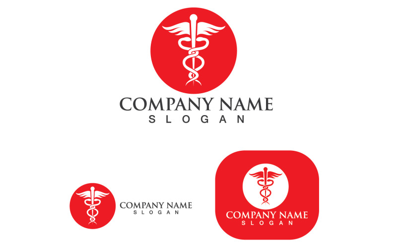 Medical Snake Icon Vector Illustration Design V4 Logo Template