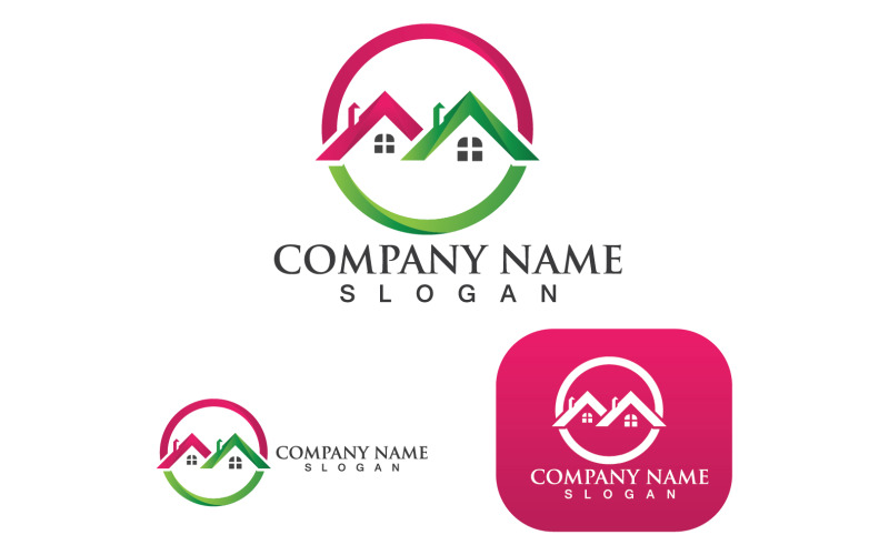 Home And Building Logo And Icon Vector V6 Logo Template