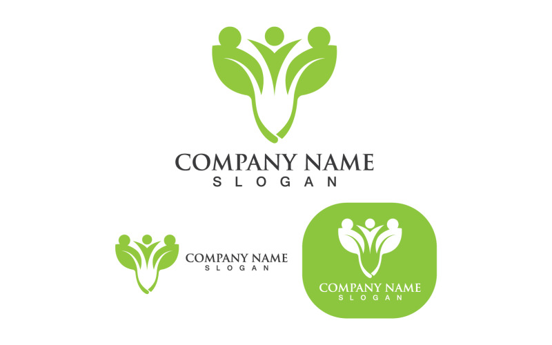 Human Caracter Health Life People Logo Vector V11 Logo Template