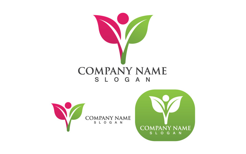 Human Caracter Health Life People Logo Vector V18 Logo Template