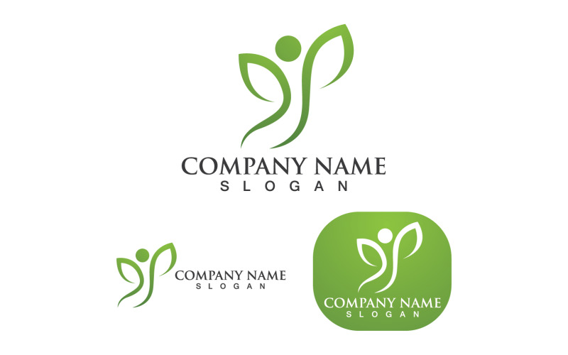 Human Caracter Health Life People Logo Vector V19 Logo Template