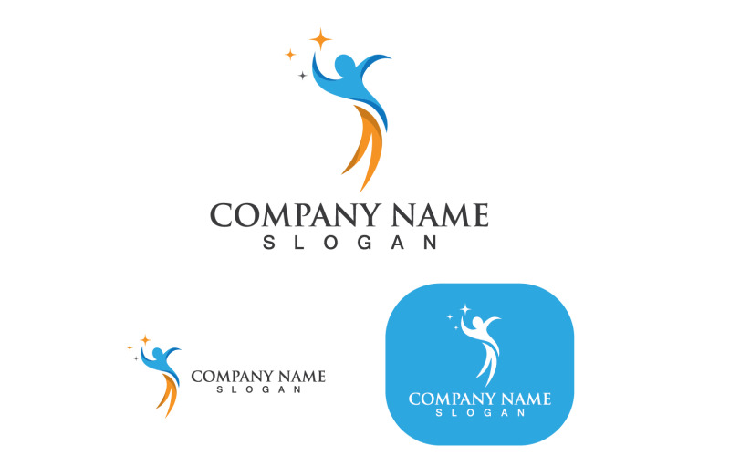 Human Caracter Health Life People Logo Vector V3 Logo Template