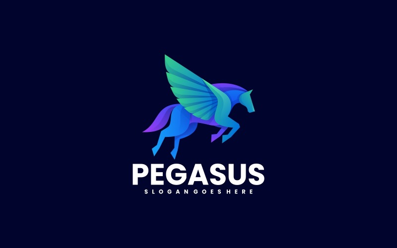 Pegasus Color Gradient Logo Logo Template