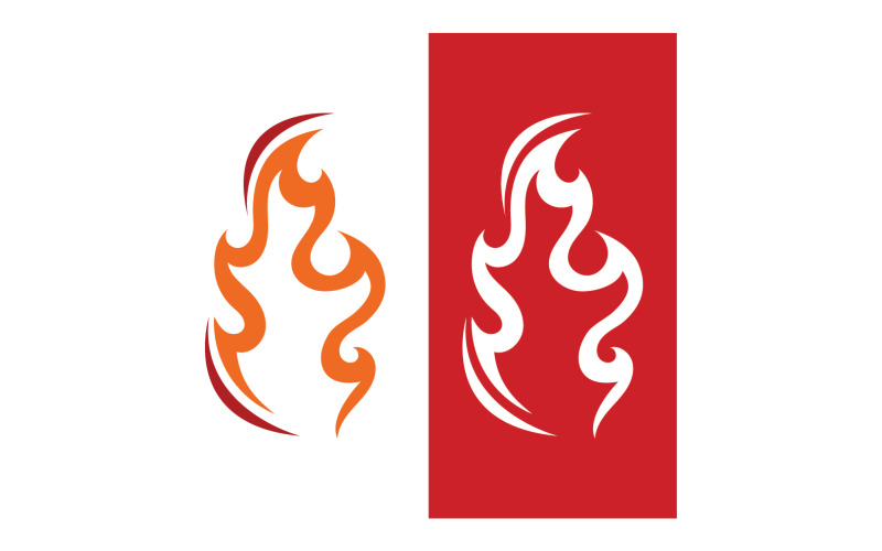 Fire Flame Icon Logo Template Design V13