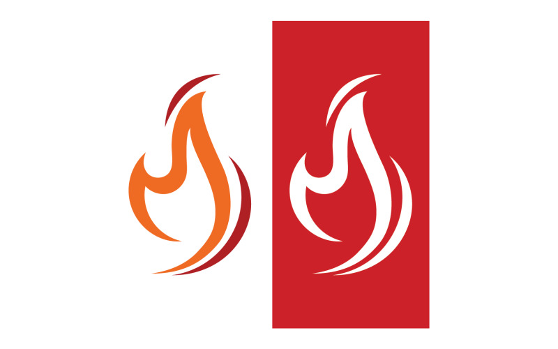 Fire Flame Icon Logo Template Design V15